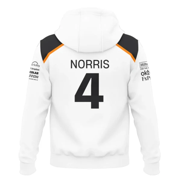 Lando Norris LN4 McLaren F1 Exclusive Zipper Hoodie BLF19625A1ZHD - Image 3