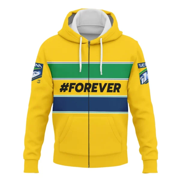 Forever Senna Formula One Exclusive Zipper Hoodie BLF1190525A1ZHD - Image 2