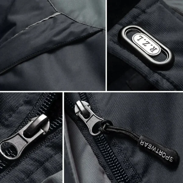 Ferrari F1 Team Exclusive Logo Outdoor Plush Charging Suit Waterproof Windproof Jacket Detachable Hood BLF130525A1FRR - Black - Image 4