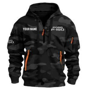 F-150 Exclusive Logo Fashion Hoodie Half Zip BLC11625A1F150 - Black