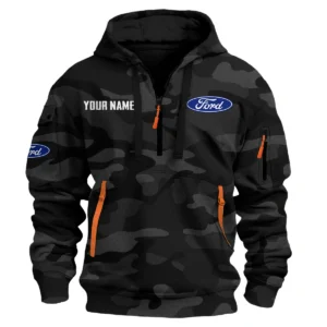Ford Exclusive Logo Fashion Hoodie Half Zip BLC11625A1FRD1 - Black