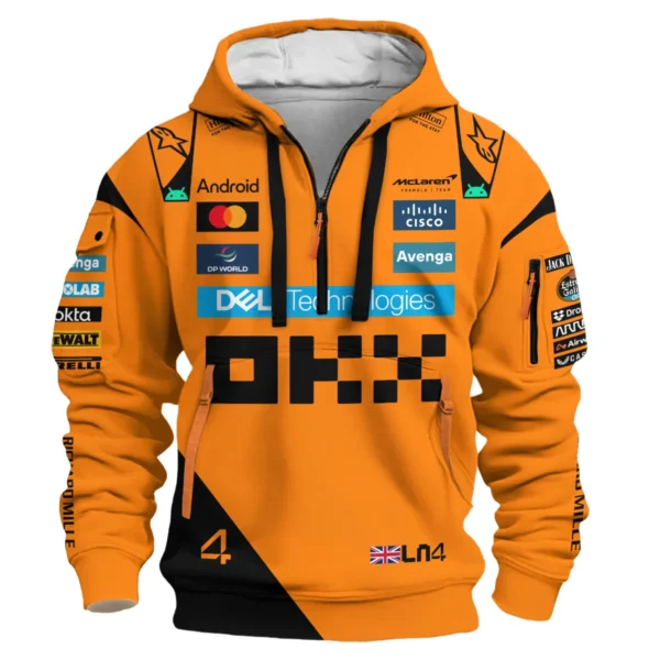 Lando Norris McLaren Formula One Exclusive Hoodie Half Zipper BLF1180525A1HDF - Image 2