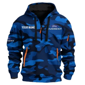 Everest Exclusive Logo Fashion Hoodie Half Zip BLC11625A1EVT - Blue