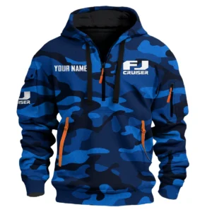 FJ Cruiser Exclusive Logo Fashion Hoodie Half Zip BLC11625A1FJC - Blue