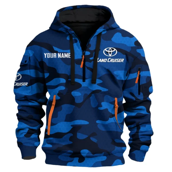 Land Cruiser Exclusive Logo Fashion Hoodie Half Zip BLC11625A1LCR - Blue