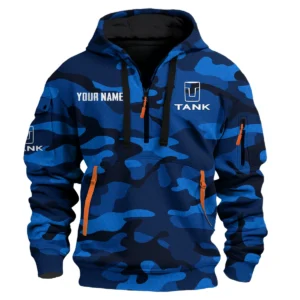 Tank Exclusive Logo Fashion Hoodie Half Zip BLC11625A1TANK - Blue