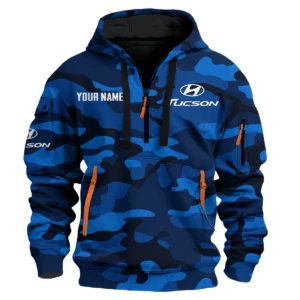 Tucson Exclusive Logo Fashion Hoodie Half Zip BLC11625A1TSN - Blue
