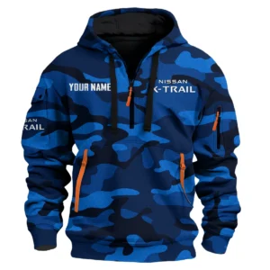 X-Trail Exclusive Logo Fashion Hoodie Half Zip BLC11625A1XTL - Blue