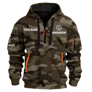 Amarok Exclusive Logo Fashion Hoodie Half Zip BLC11625A1AMK - Brown