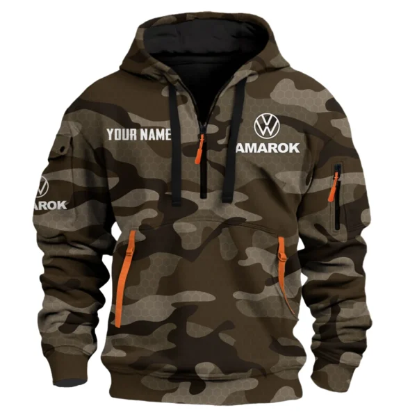 Amarok Exclusive Logo Fashion Hoodie Half Zip BLC11625A1AMK - Brown