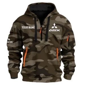 ASX Exclusive Logo Fashion Hoodie Half Zip BLC11625A1ASX - Brown