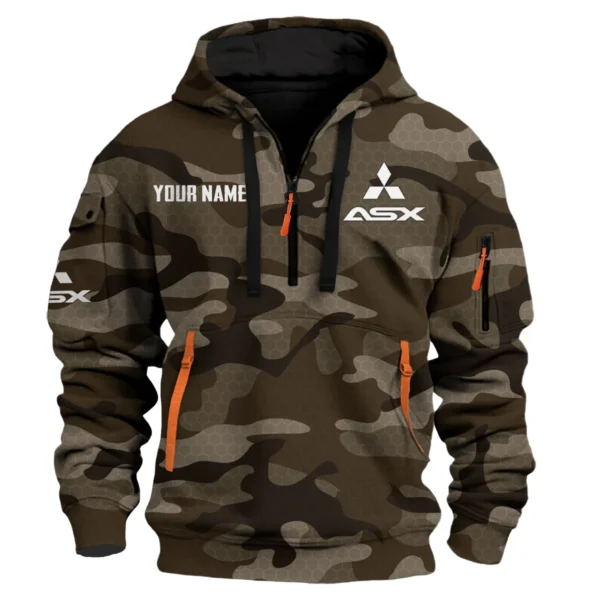 ASX Exclusive Logo Fashion Hoodie Half Zip BLC11625A1ASX - Brown