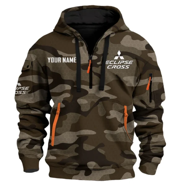 Eclipse Cross Exclusive Logo Fashion Hoodie Half Zip BLC11625A1ECC - Brown