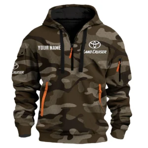 Land Cruiser Exclusive Logo Fashion Hoodie Half Zip BLC11625A1LCR - Brown