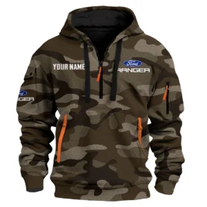 Ranger Exclusive Logo Fashion Hoodie Half Zip BLC11625A1RNG - Brown