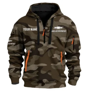 Silverado Exclusive Logo Fashion Hoodie Half Zip BLC11625A1SIL - Brown