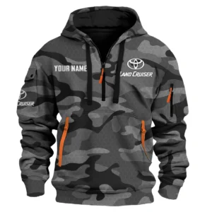 Land Cruiser Exclusive Logo Fashion Hoodie Half Zip BLC11625A1LCR - Gray