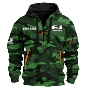 FJ Cruiser Exclusive Logo Fashion Hoodie Half Zip BLC11625A1FJC - Green