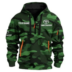 Land Cruiser Exclusive Logo Fashion Hoodie Half Zip BLC11625A1LCR - Green
