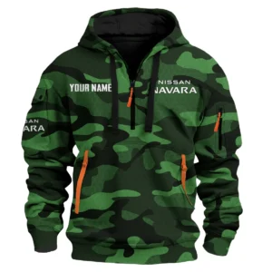 Navara Exclusive Logo Fashion Hoodie Half Zip BLC11625A1NVR - Green