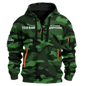 Raptor Exclusive Logo Fashion Hoodie Half Zip BLC11625A1RPT - Green