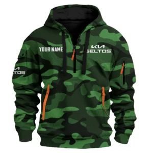 Seltos Exclusive Logo Fashion Hoodie Half Zip BLC11625A1STS - Green