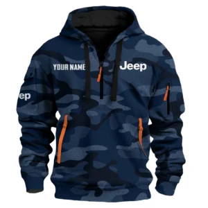 Jeep Exclusive Logo Fashion Hoodie Half Zip BLC11625A1JEEP - Navy