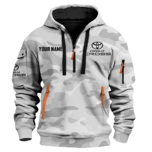 Corolla Cross Exclusive Logo Fashion Hoodie Half Zip BLC11625A1CCR - White