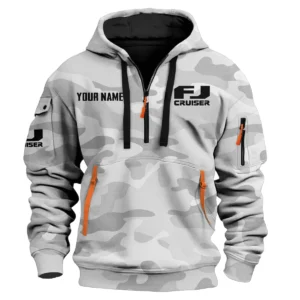 FJ Cruiser Exclusive Logo Fashion Hoodie Half Zip BLC11625A1FJC - White