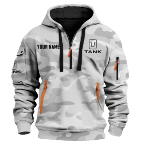 Tank Exclusive Logo Fashion Hoodie Half Zip BLC11625A1TANK - White