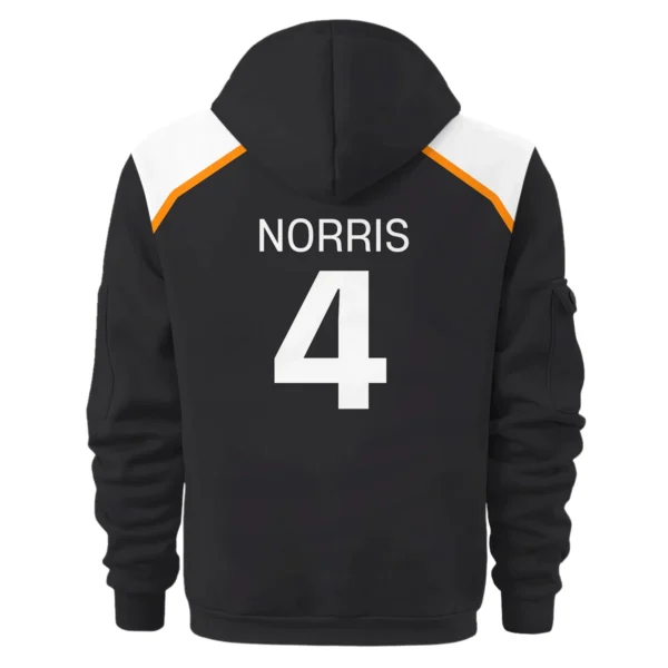 Lando Norris LN4 McLaren F1 Exclusive Hoodie Half Zipper BLF19625A2HDF - Image 3