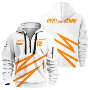 Ayrton Senna The Racing Legend McLaren F1 Exclusive Hoodie Half Zipper BLF16625A4HDF