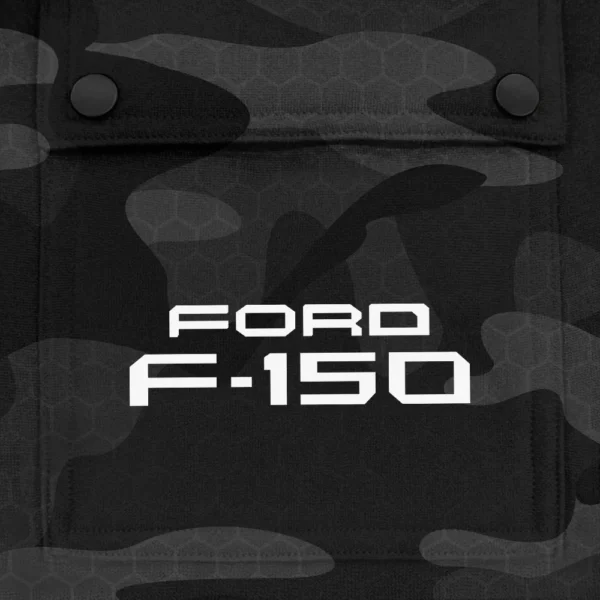 F-150 Exclusive Logo Fashion Hoodie Half Zip BLC11625A1F150 - Black - Image 3
