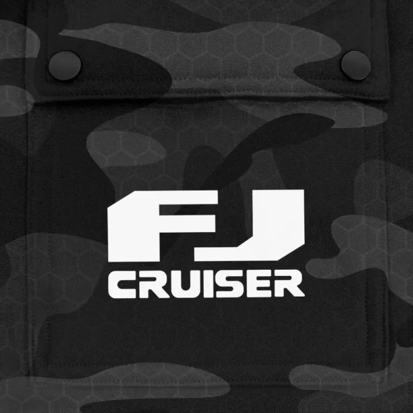 FJ Cruiser Exclusive Logo Fashion Hoodie Half Zip BLC11625A1FJC - Black - Image 3