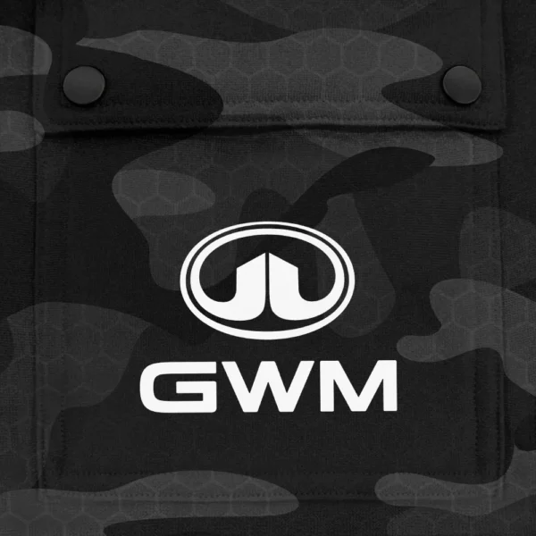 GWM Exclusive Logo Fashion Hoodie Half Zip BLC11625A1GWM - Black - Image 3