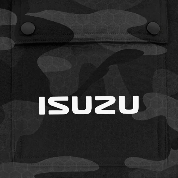 Isuzu Exclusive Logo Fashion Hoodie Half Zip BLC11625A1ISZ - Black - Image 3