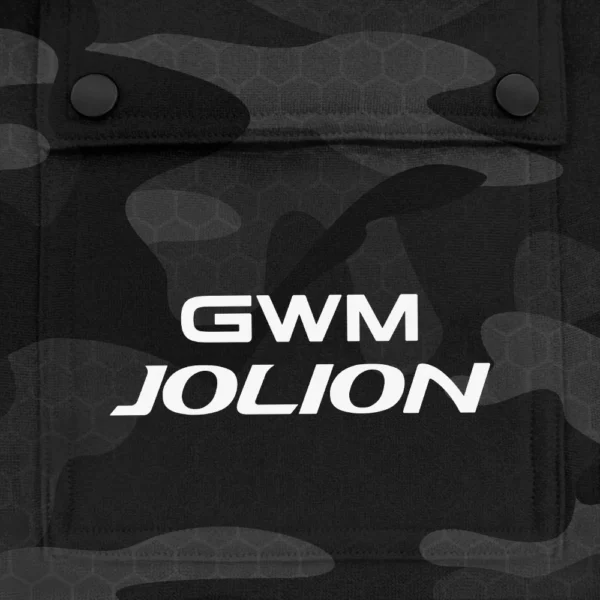Jolion Exclusive Logo Fashion Hoodie Half Zip BLC11625A1JOL - Black - Image 3