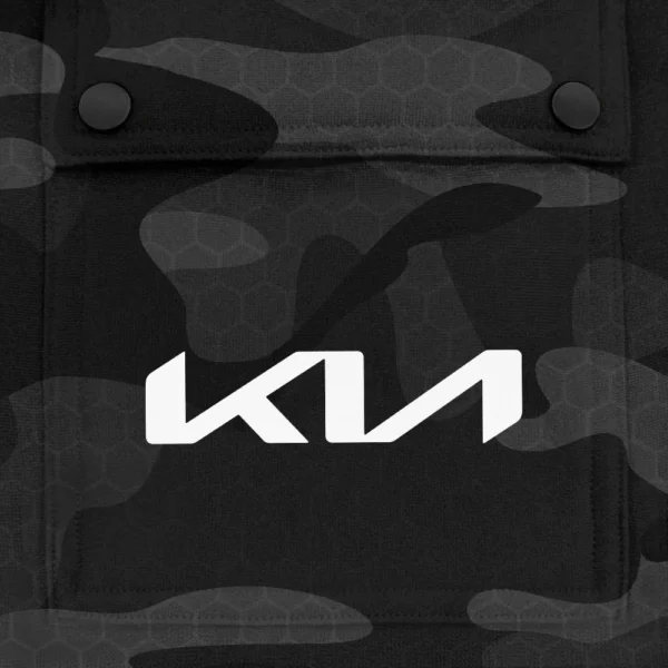 KIA Exclusive Logo Fashion Hoodie Half Zip BLC11625A1KIA - Black - Image 3