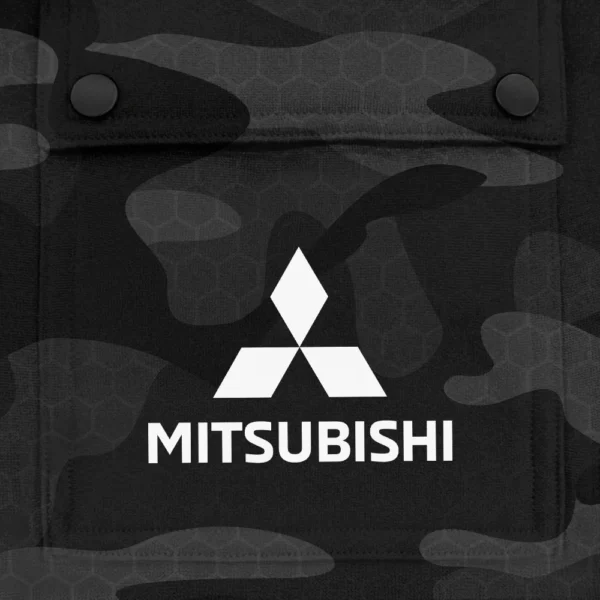 Mitsubishi Exclusive Logo Fashion Hoodie Half Zip BLC11625A1MIS - Black - Image 3