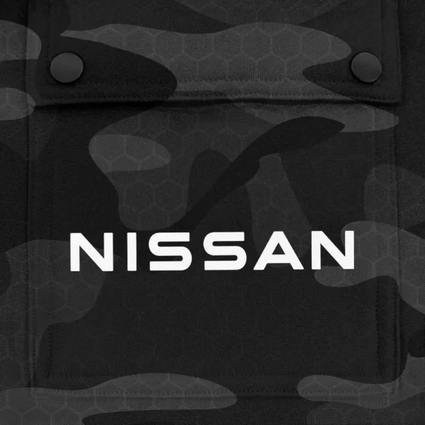 Nissan Exclusive Logo Fashion Hoodie Half Zip BLC11625A1NIS - Black - Image 3