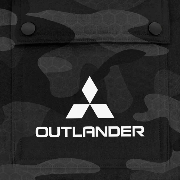Outlander Exclusive Logo Fashion Hoodie Half Zip BLC11625A1OLD - Black - Image 3