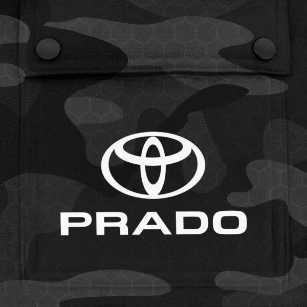 Prado Exclusive Logo Fashion Hoodie Half Zip BLC11625A1PRD - Black - Image 3
