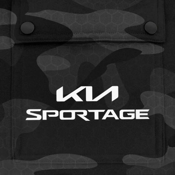 Sportage Exclusive Logo Fashion Hoodie Half Zip BLC11625A1SPT - Black - Image 3
