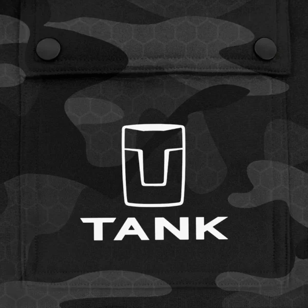 Tank Exclusive Logo Fashion Hoodie Half Zip BLC11625A1TANK - Black - Image 3