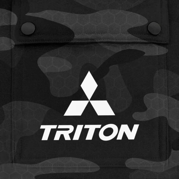 Triton Exclusive Logo Fashion Hoodie Half Zip BLC11625A1TRT - Black - Image 3