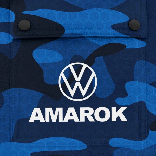 Amarok Exclusive Logo Fashion Hoodie Half Zip BLC11625A1AMK - Blue - Image 3