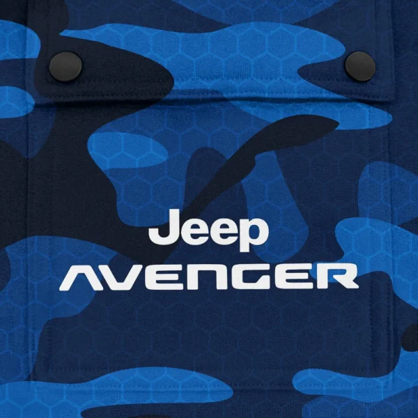 Avenger Exclusive Logo Fashion Hoodie Half Zip BLC11625A1AVG - Blue - Image 3