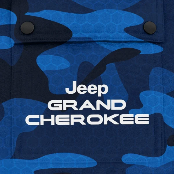 Grand Cherokee Exclusive Logo Fashion Hoodie Half Zip BLC11625A1GCK - Blue - Image 3