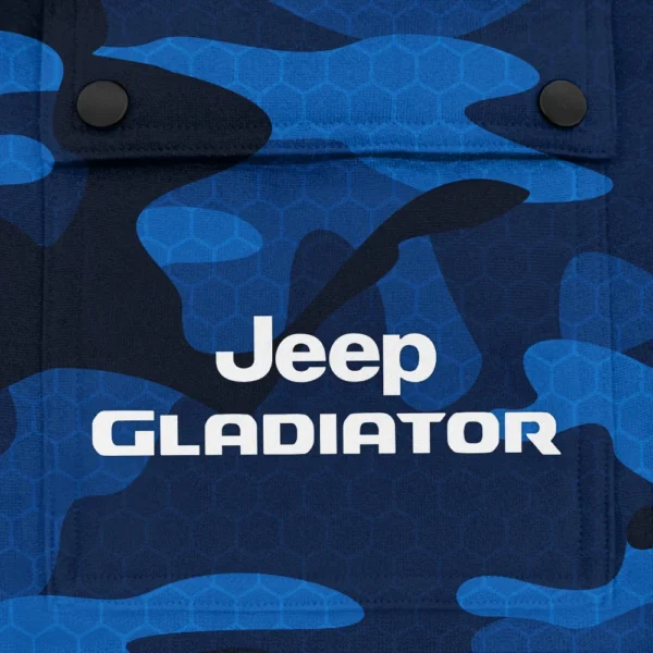 Gladiator Exclusive Logo Fashion Hoodie Half Zip BLC11625A1GDT - Blue - Image 3