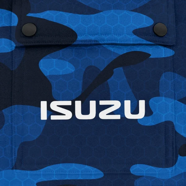 Isuzu Exclusive Logo Fashion Hoodie Half Zip BLC11625A1ISZ - Blue - Image 3